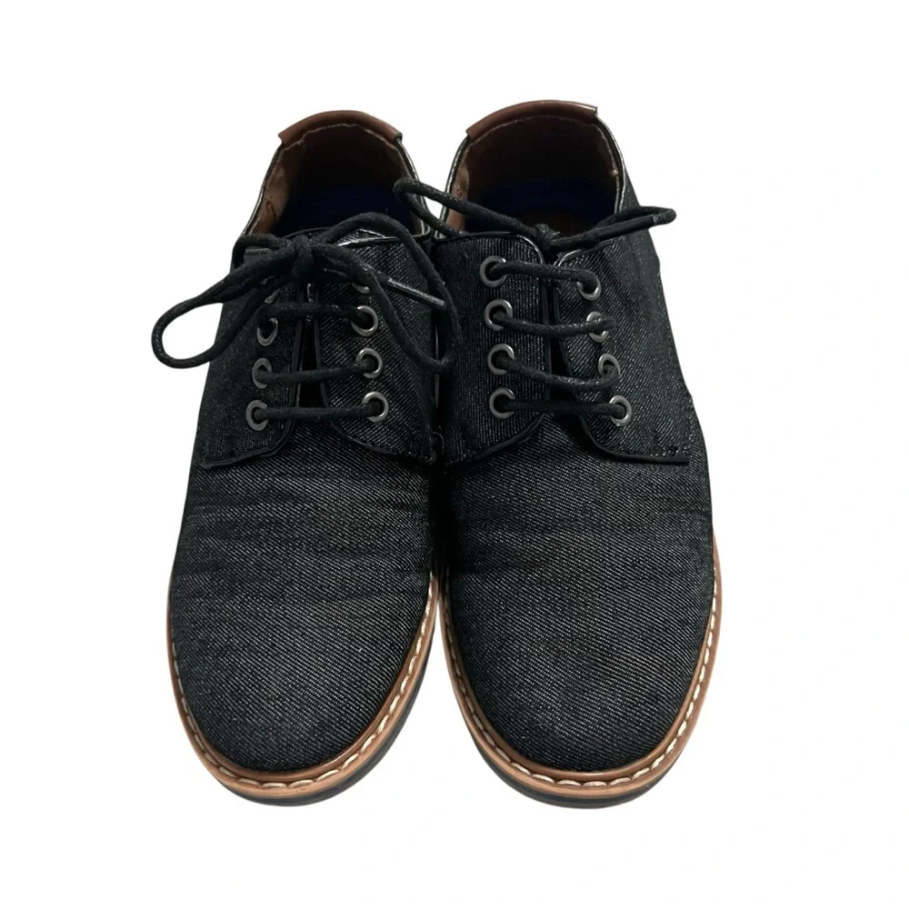 Bruno Marc Boys Sz 1 Dark Navy Oxford Dress Shoes